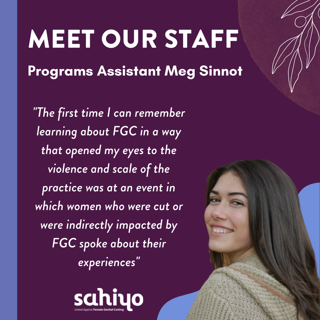 Sahiyo staff spotlight: Programs assistant Meg Sinnott