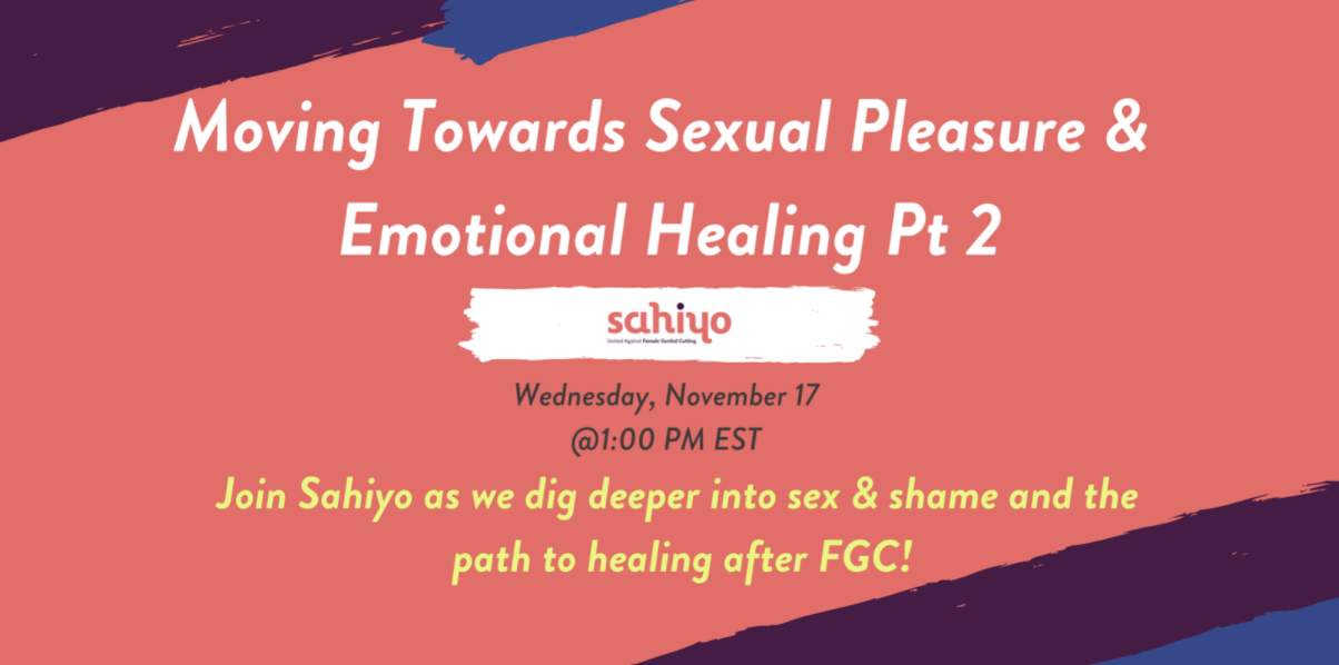 Upcoming Webinar: Moving Towards Sexual Pleasure and Emotional Healing Part 2