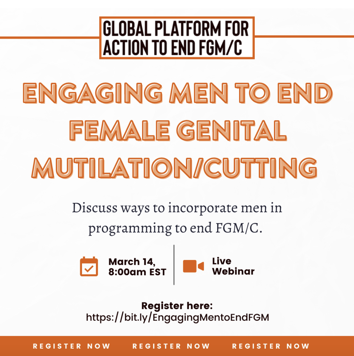 Upcoming NGO CSW 66 Parallel Event: Engaging Men to End Female Genital Mutilation/Cutting