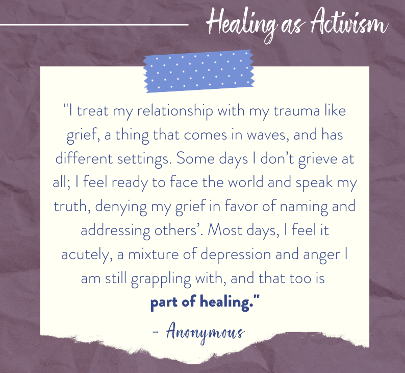 Healing as Activism: One cannot give from an empty cup