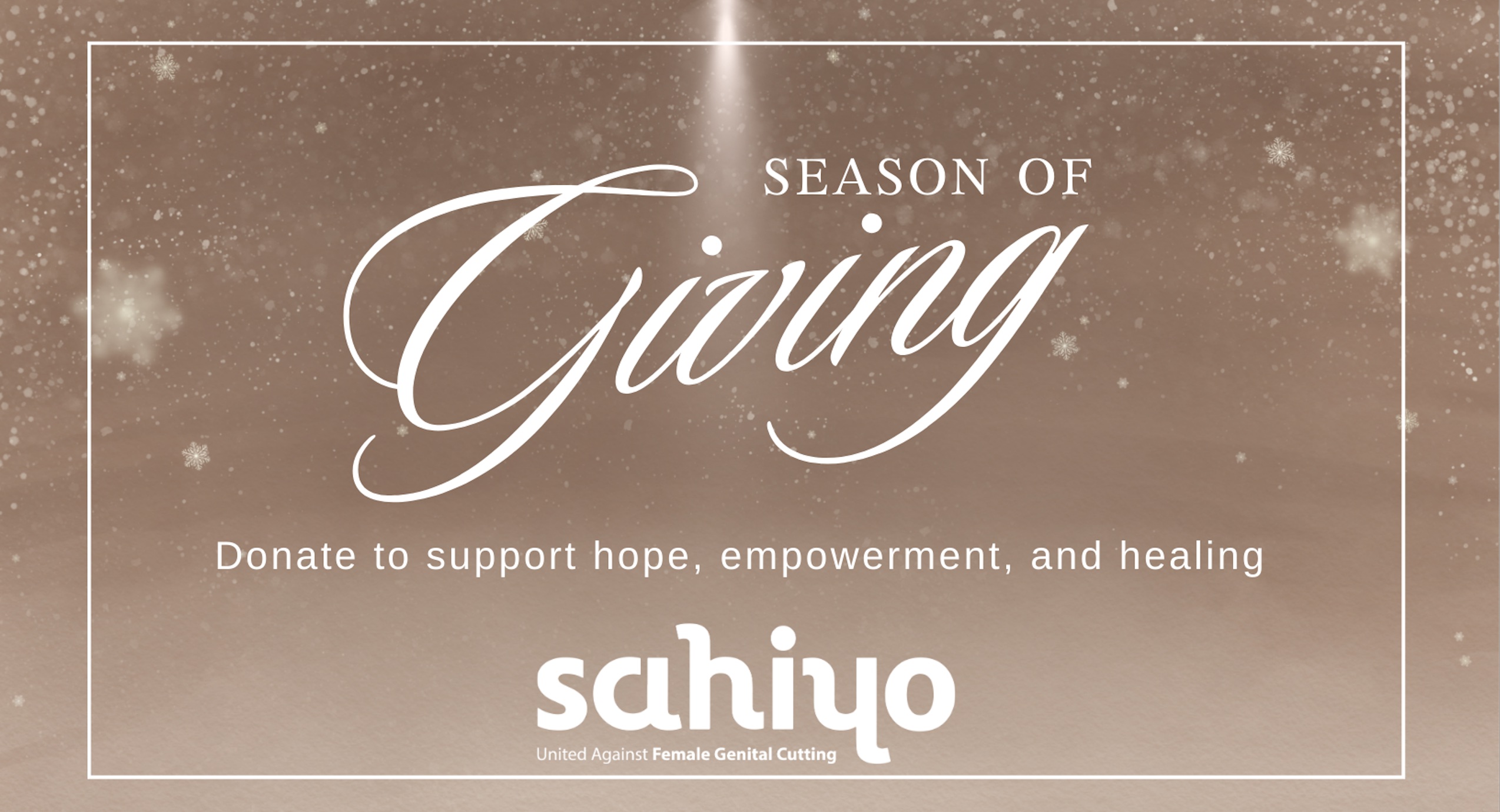 End the year with a donation to Sahiyo 💝