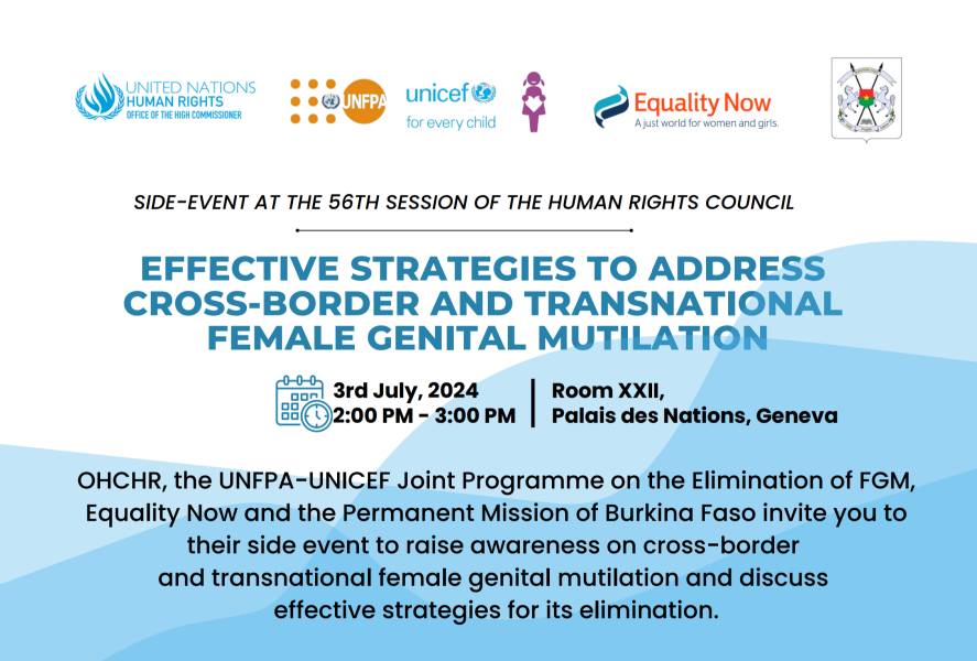 Side-Event at the 56th session of the Human Rights Council Effective Strategies to Address Cross-Border and Transnational Female Genital Mutilation